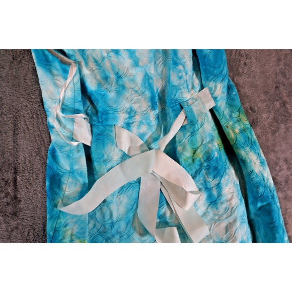 Kim Rogers Woman 16W Blue Tie-Dye Sleeveless Fit & Flare Dress Artisan Dyed - Picture 4 of 16